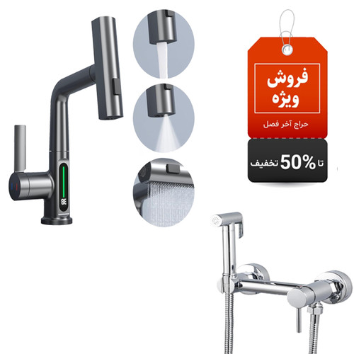 تصویر کامل پک اقتصادی شیرآلات ساختمانی Gold Pack