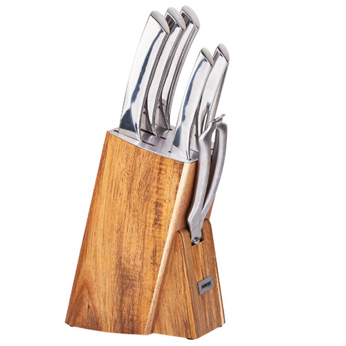 ست چاقوی 7 تکه بیسمارک BM130 روی کابینت مدرن آشپزخانه