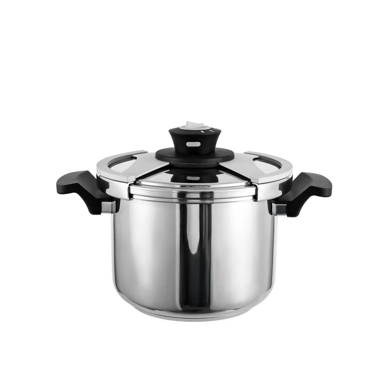 زودپز کلیپسی زیکو 5.5 لیتر مدل ZC-3070 نمای نزدیک از دسته و کلیپس